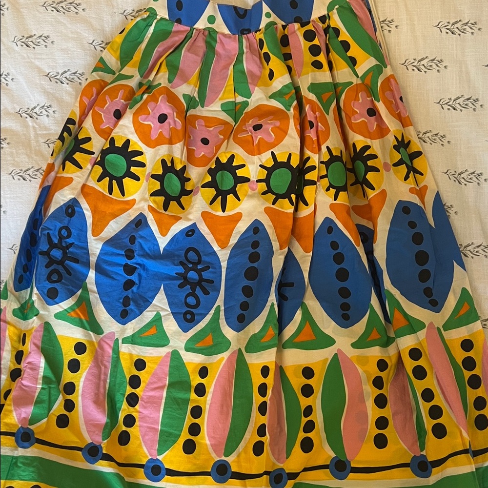 Zara Multicolor Floral Midi Skirt